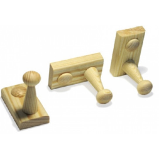 Вешалка настенная с одним крючком, L-46mm (3шт.) п.