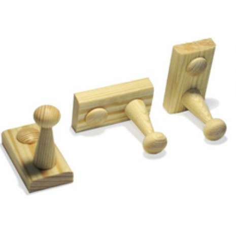 Вешалка настенная с одним крючком, L-46mm (3шт.) п.